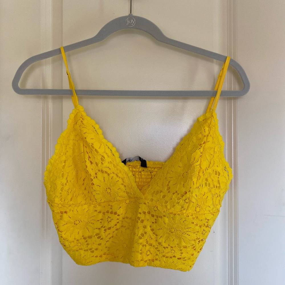 Zara Yellow Crop Top